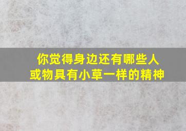 你觉得身边还有哪些人或物具有小草一样的精神