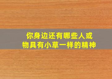 你身边还有哪些人或物具有小草一样的精神