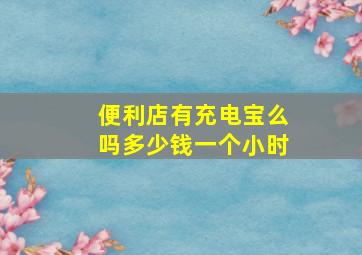 便利店有充电宝么吗多少钱一个小时