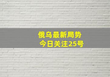 俄乌最新局势今日关注25号