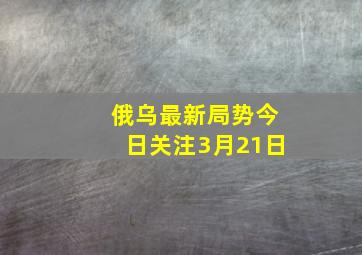 俄乌最新局势今日关注3月21日