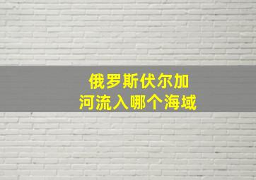 俄罗斯伏尔加河流入哪个海域