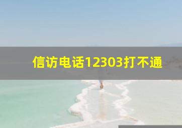 信访电话12303打不通