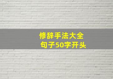 修辞手法大全句子50字开头