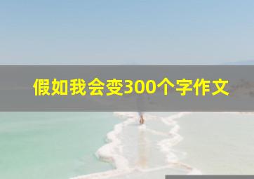 假如我会变300个字作文