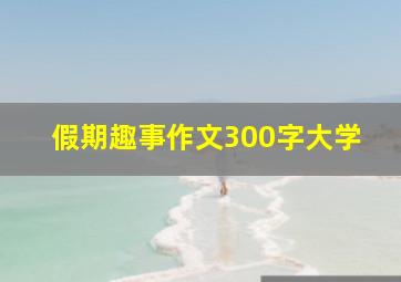 假期趣事作文300字大学