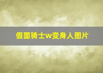 假面骑士w变身人图片