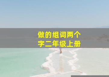 做的组词两个字二年级上册