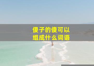 傻子的傻可以组成什么词语