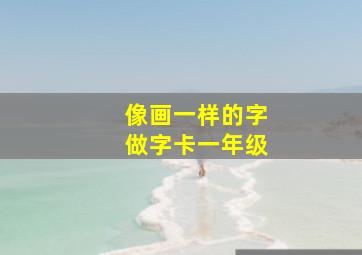 像画一样的字做字卡一年级