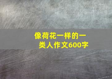 像荷花一样的一类人作文600字