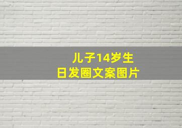 儿子14岁生日发圈文案图片