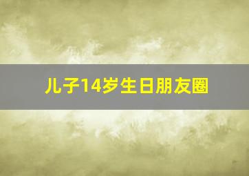 儿子14岁生日朋友圈