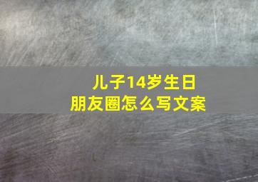 儿子14岁生日朋友圈怎么写文案