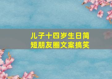 儿子十四岁生日简短朋友圈文案搞笑