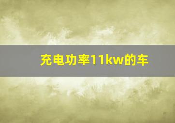 充电功率11kw的车