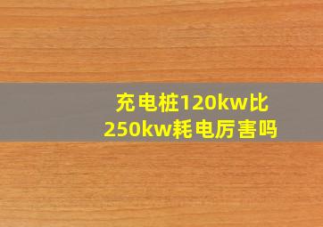 充电桩120kw比250kw耗电厉害吗