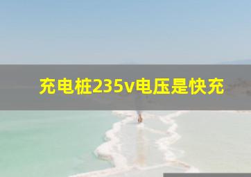 充电桩235v电压是快充