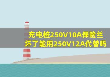 充电桩250V10A保险丝坏了能用250V12A代替吗