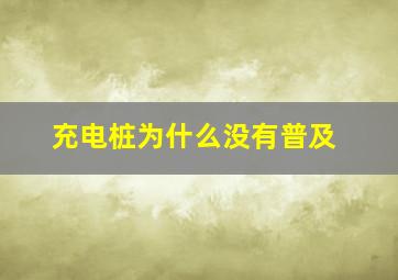 充电桩为什么没有普及