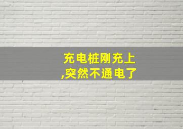 充电桩刚充上,突然不通电了