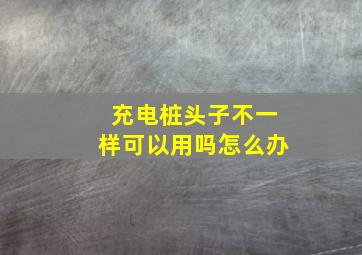 充电桩头子不一样可以用吗怎么办