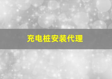 充电桩安装代理