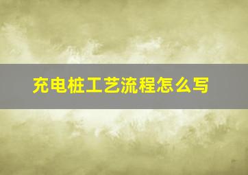 充电桩工艺流程怎么写