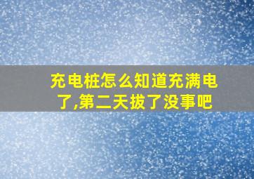 充电桩怎么知道充满电了,第二天拔了没事吧