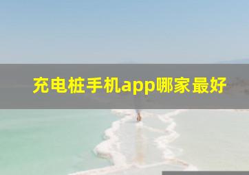 充电桩手机app哪家最好