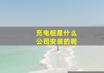 充电桩是什么公司安装的呢