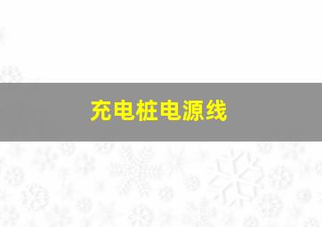 充电桩电源线