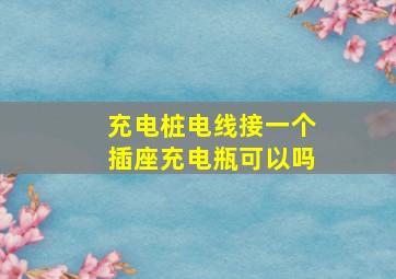 充电桩电线接一个插座充电瓶可以吗