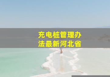 充电桩管理办法最新河北省