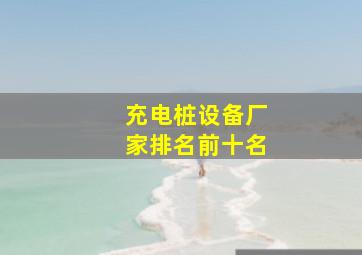 充电桩设备厂家排名前十名