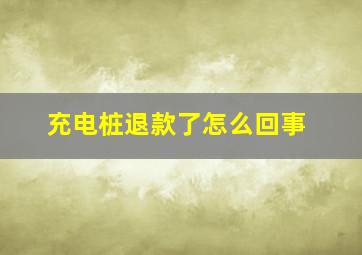 充电桩退款了怎么回事