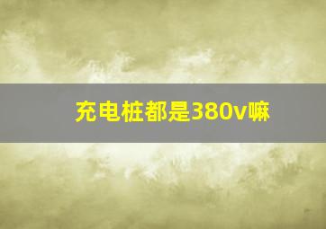 充电桩都是380v嘛