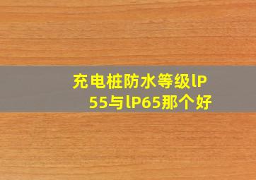 充电桩防水等级lP55与lP65那个好