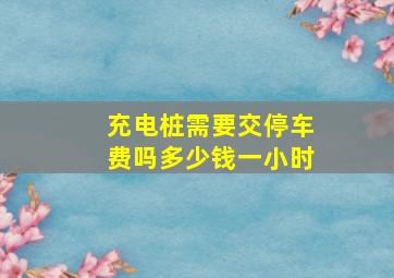 充电桩需要交停车费吗多少钱一小时