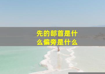 先的部首是什么偏旁是什么