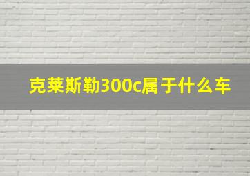 克莱斯勒300c属于什么车