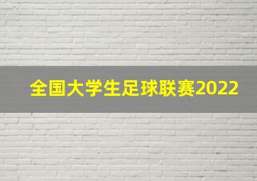 全国大学生足球联赛2022