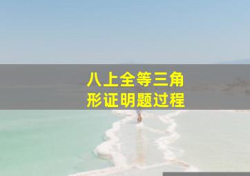 八上全等三角形证明题过程