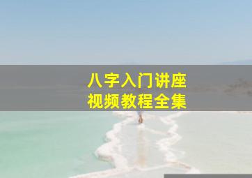 八字入门讲座视频教程全集