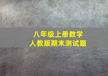 八年级上册数学人教版期末测试题