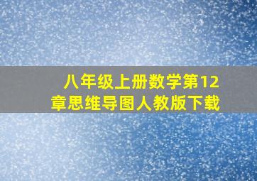 八年级上册数学第12章思维导图人教版下载