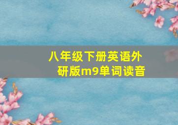 八年级下册英语外研版m9单词读音