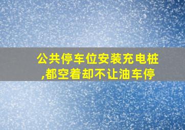 公共停车位安装充电桩,都空着却不让油车停