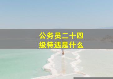 公务员二十四级待遇是什么