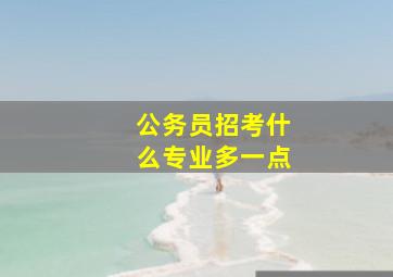 公务员招考什么专业多一点